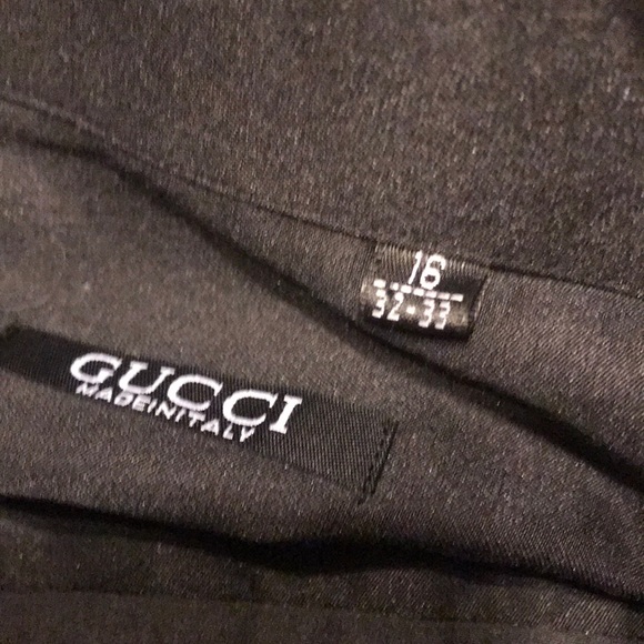 Gucci black long sleeve shirt size large 32-33 - Picture 4 of 4